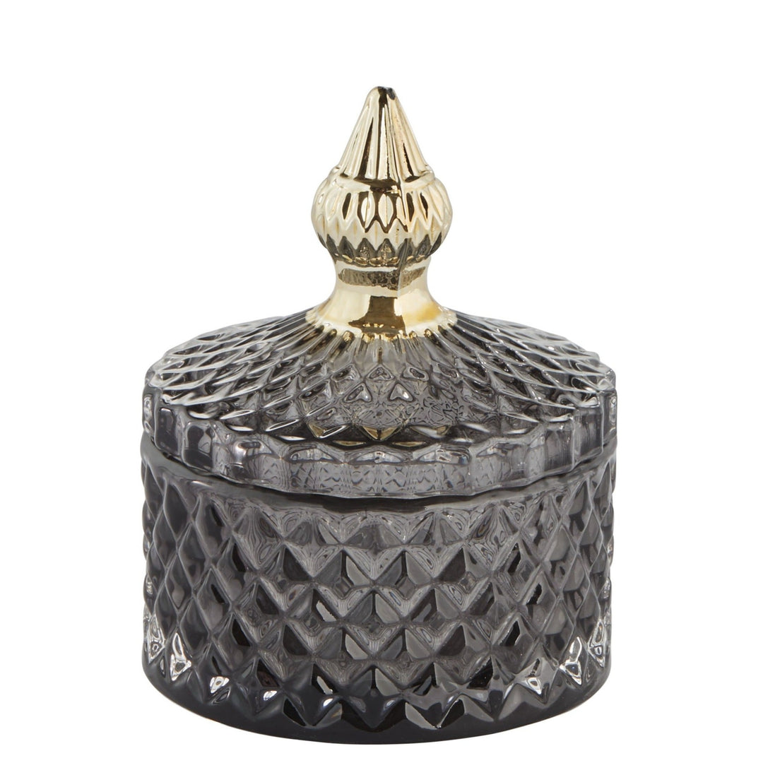 Koksgrå presseglaskrukke