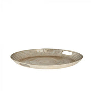 Marcia Metal Serving Tray in Pale Gold