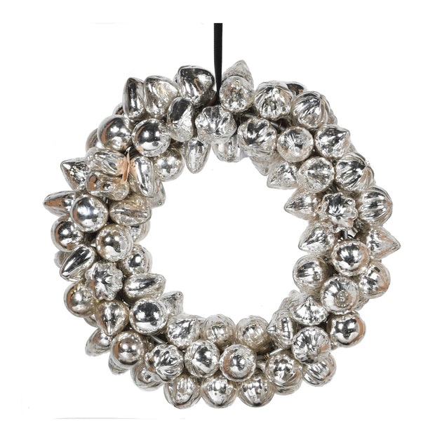 Mercury Glass Bauble Wreath