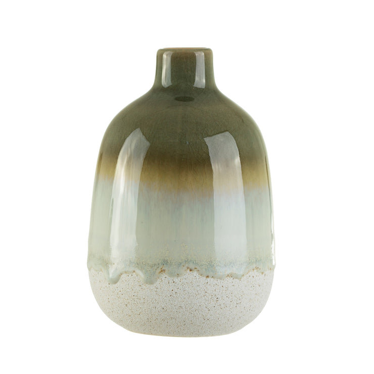 Ombre Glazed Vase - Green