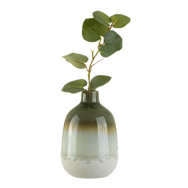 Ombre Glazed Vase - Green