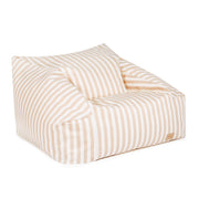 Chelsea Beanbag in Taupe Twill Stripe by Nobodinoz -