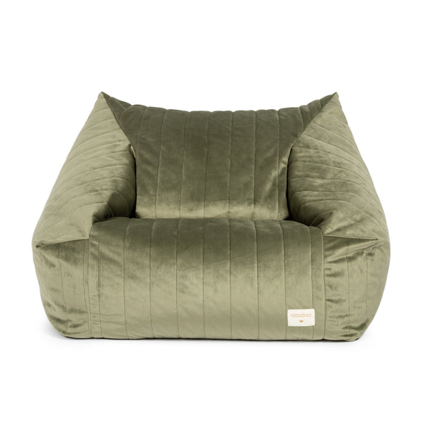 Chelsea Armchair Beanbag in Olive Green by Nobodinoz