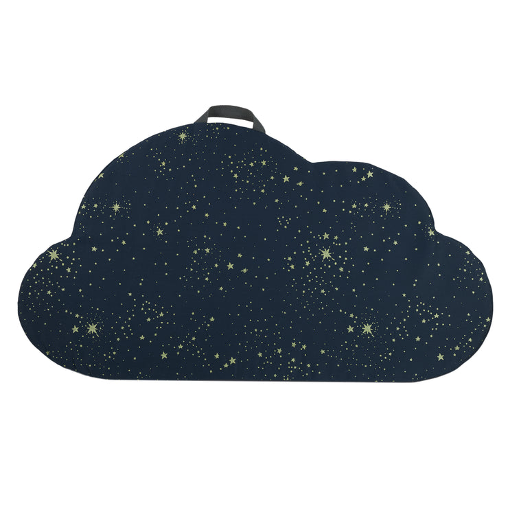 Tapis de sol écologique pliable Cloud en Gold Stella/Bleu Nuit par Nobodinoz