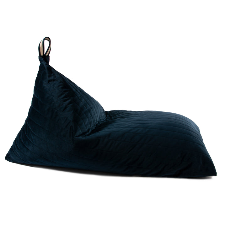 Essaouira Velvet Beanbag i Night Blue fra Nobodinoz - FORUDBESTILLING