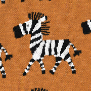 Zebra Knitted Throw - Mustard