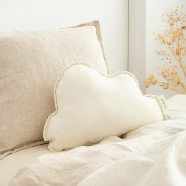Lin Francais Cloud Cushion in Off White by Nobodinoz