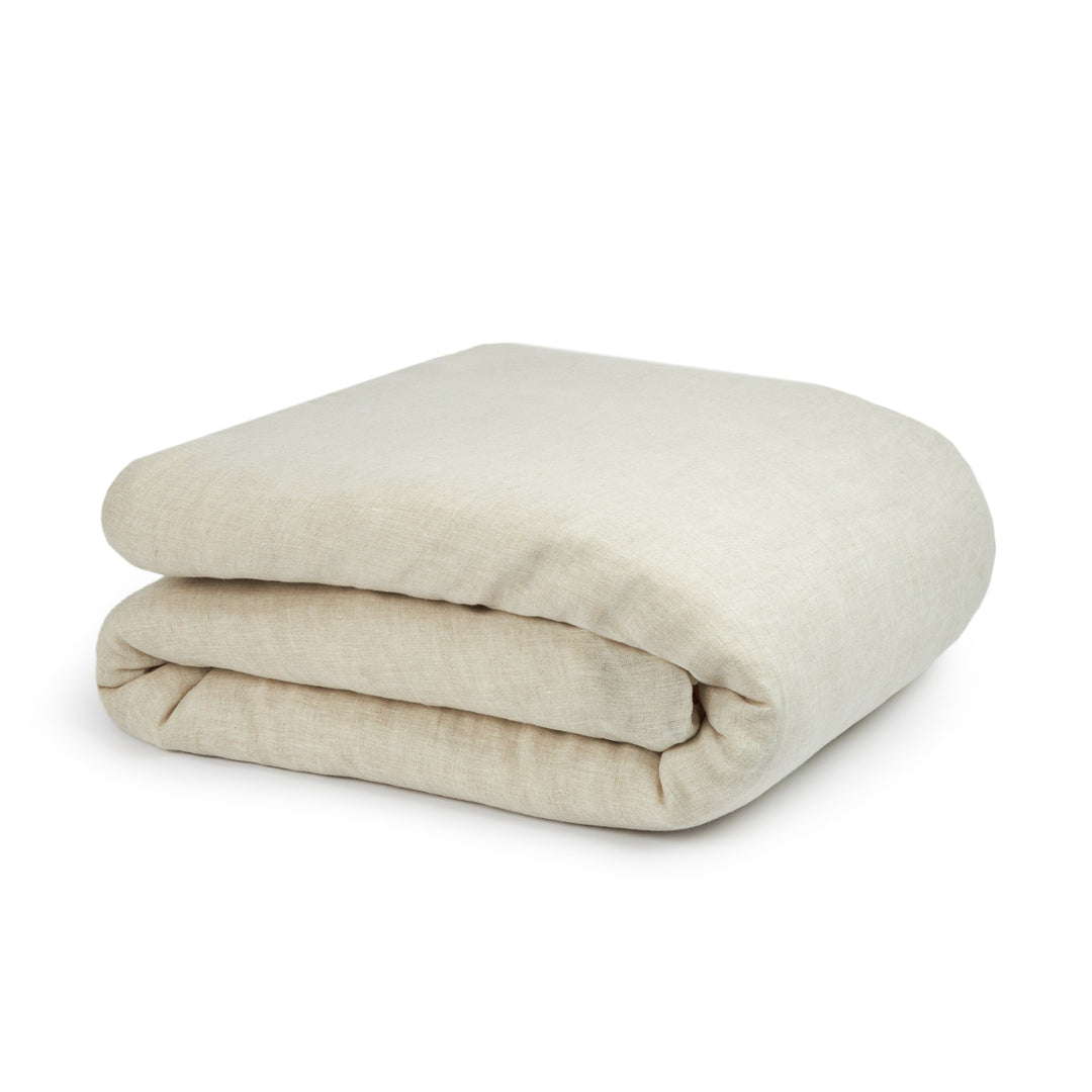 Lin Francais Cot Size Dynebetræk i Greige fra Nobodinoz