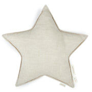 Lin Francais Star Cushion in Greige by Nobodinoz