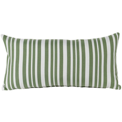 Coussin à fines rayures olive