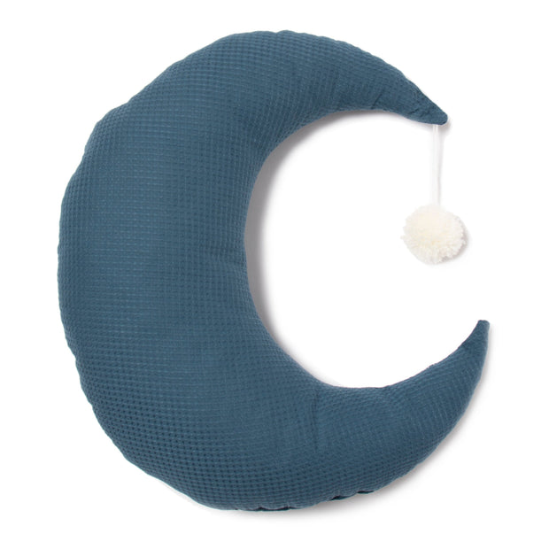 Pierrot Moon Cushion in Night Blue by Nobodinoz