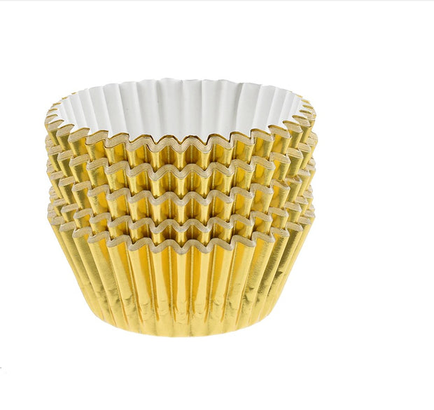 Caissettes à cupcakes dorées