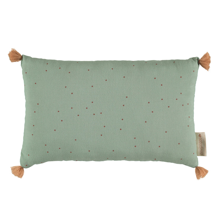 Sublim Cushion in Eden Green and Toffee Dots by Nobodinoz