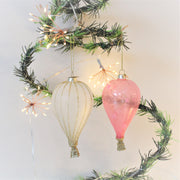 Glass Hot Air Balloon Christmas Tree Decoration