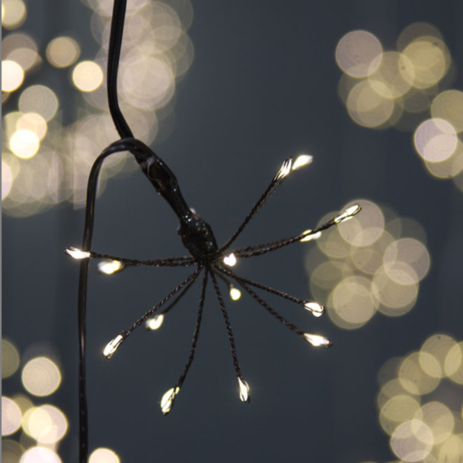 Sort Starburst indendørs/udendørs batteri LED lyskæde