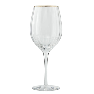 Pair Of Gold Rimmed Wine Glasses