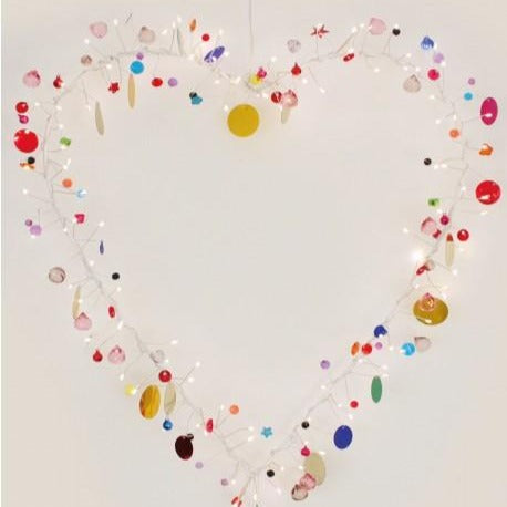 LED Folklore Beaded Heart - Large