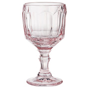 Set Of Two Rose Pink Wine Goblets or Tumblers