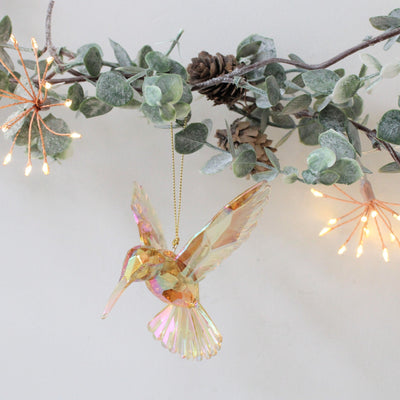 Iridescent Hummingbird Tree Decoration