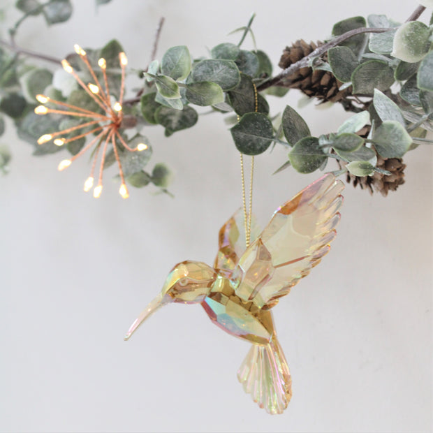 Iridescent Hummingbird Tree Decoration