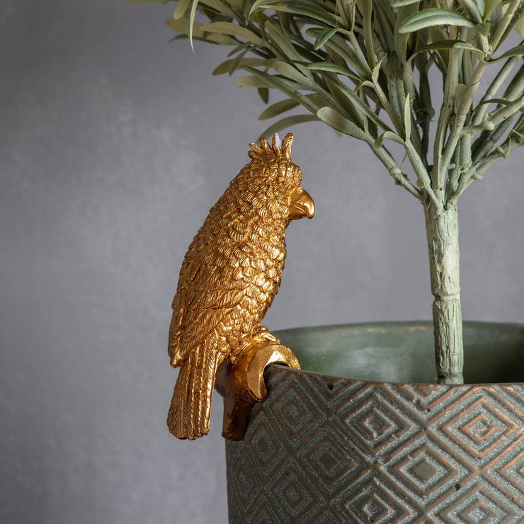 Guld papegøje Pot Hanger Dekoration