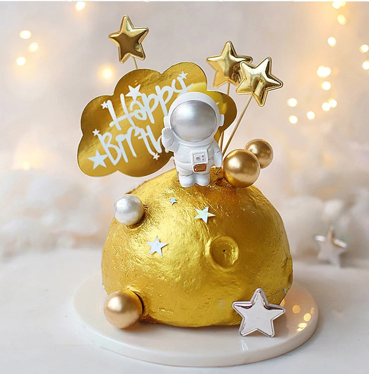 Space Cake Toppers And Space Balloon Party Set