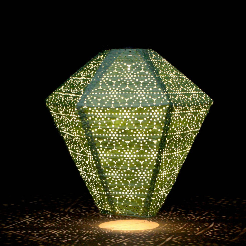 Marokkansk Solar Lantern - Grøn Diamant