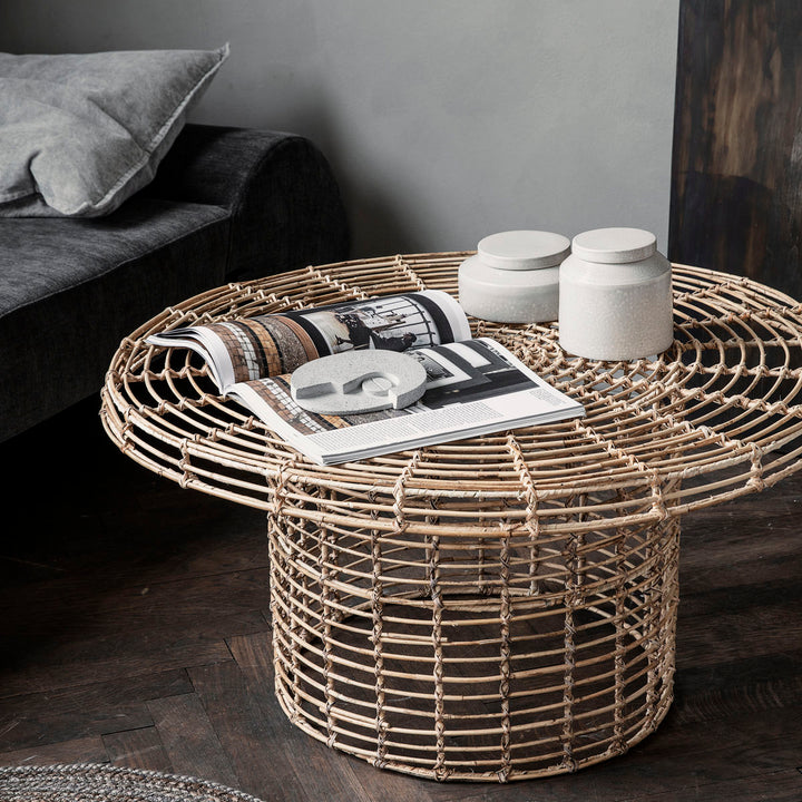 Rattan sofabord