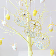 Ensemble de 12 petites décorations d’œufs floraux