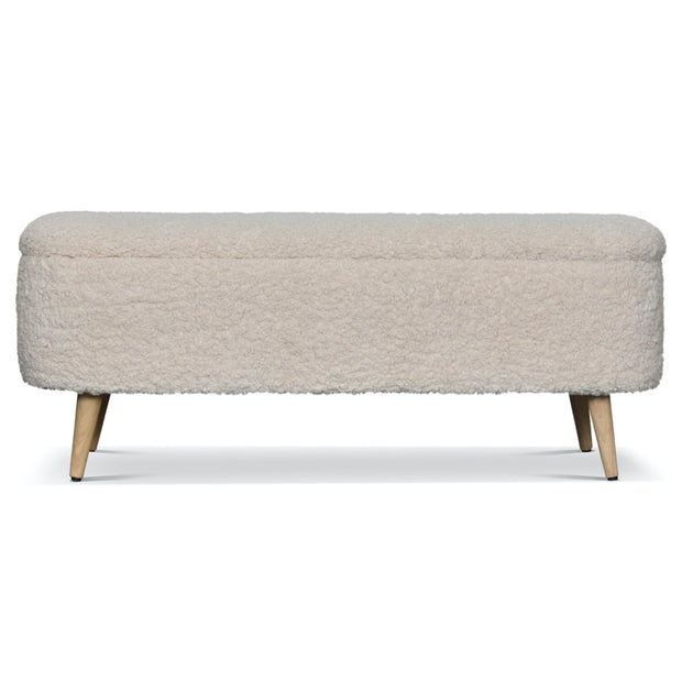 Mika Boucle Ottoman Storage Bench