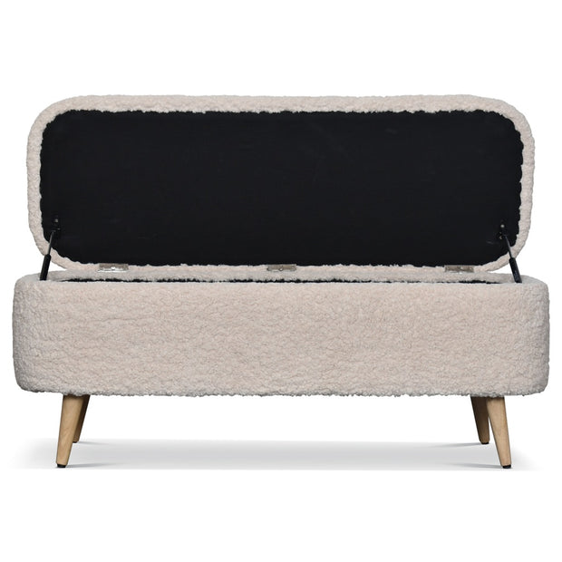 Mika Boucle Ottoman Storage Bench