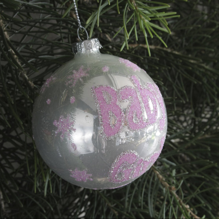 Pink Glitter 'Baby Girl' Bauble