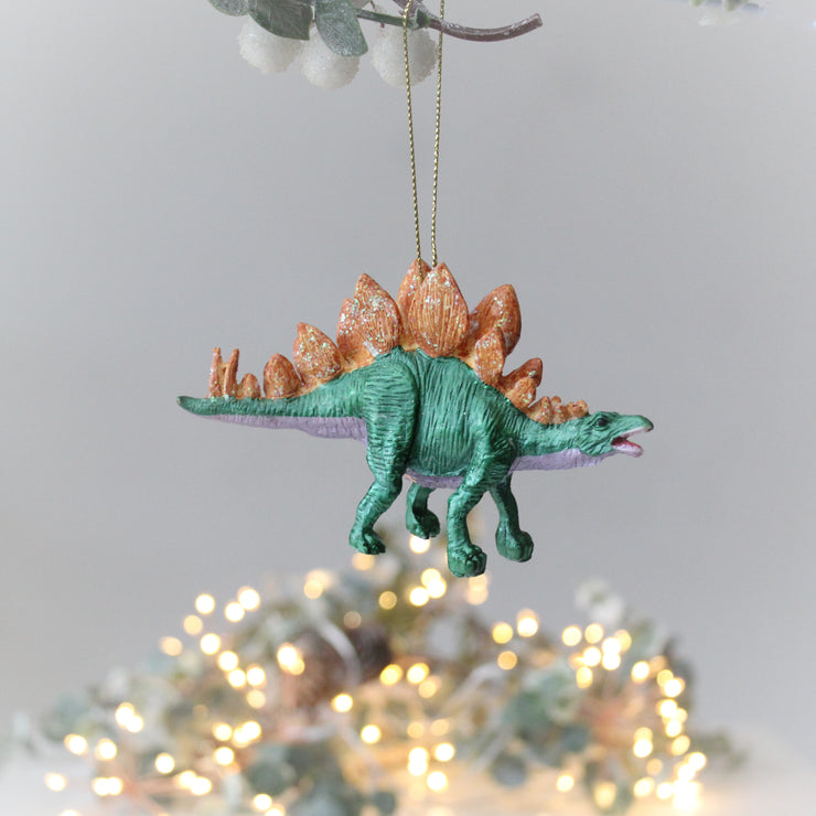 Metallic Dinosaur Tree Decoration