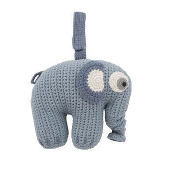 Fanto L'éléphant - Jouet musical pour lit de bébé au crochet