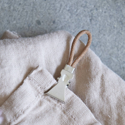 Pack of 6 Leather Hand Towel Clips