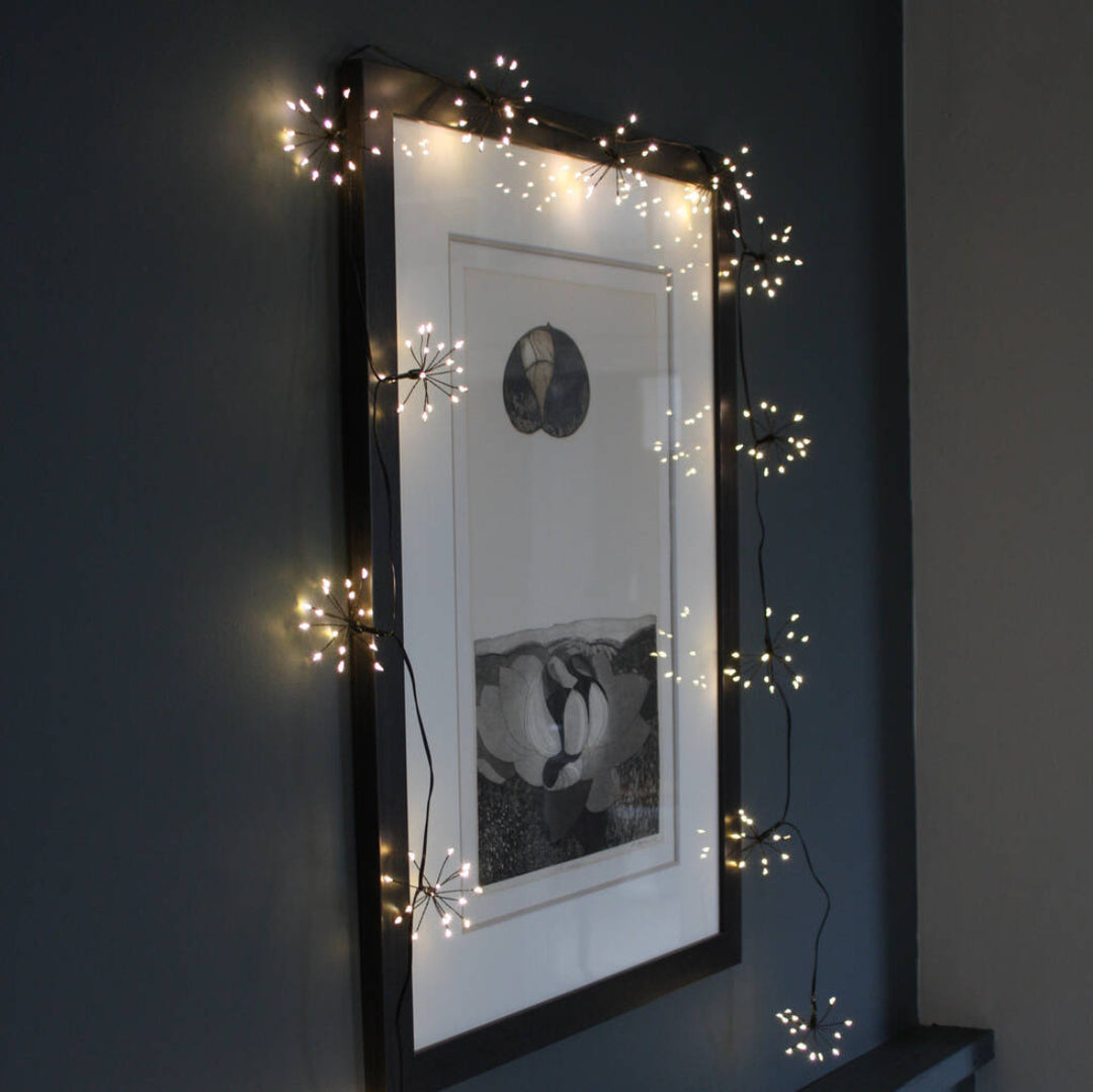 Sort Starburst indendørs/udendørs batteri LED lyskæde