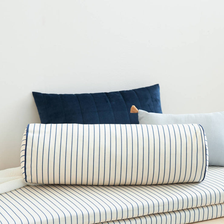 Java Cushion in Blue Stripes by Nobodinoz
