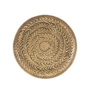 Brass Rattan Candle Tray