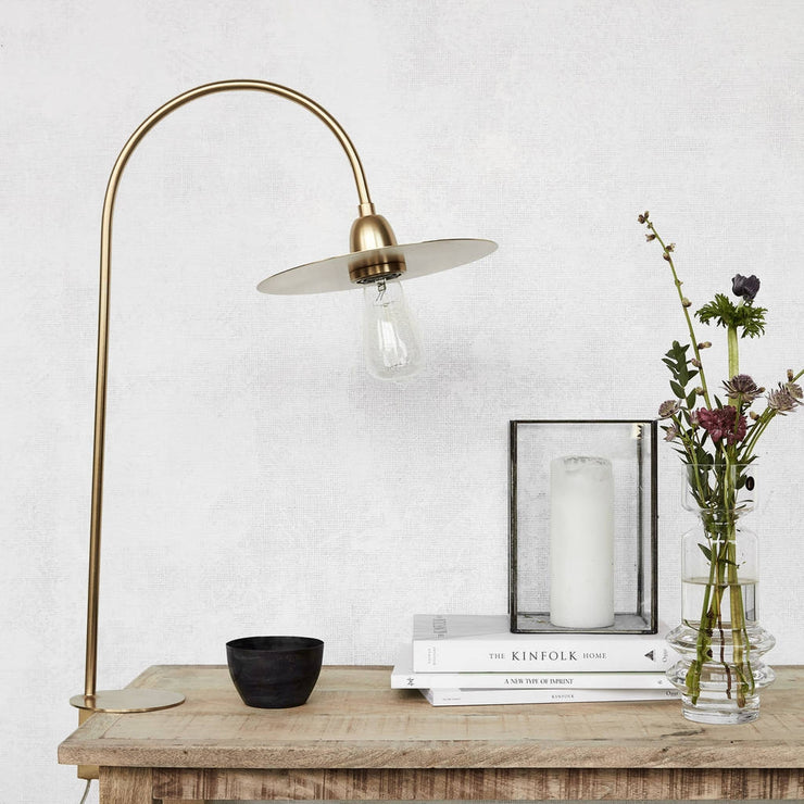 Brass Table Lamp with Clamp