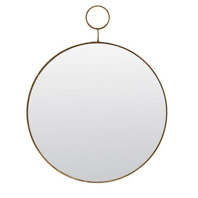 Round Loop Brass Mirror