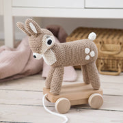 Crochet Deer Pull Along Toy by Sebra
