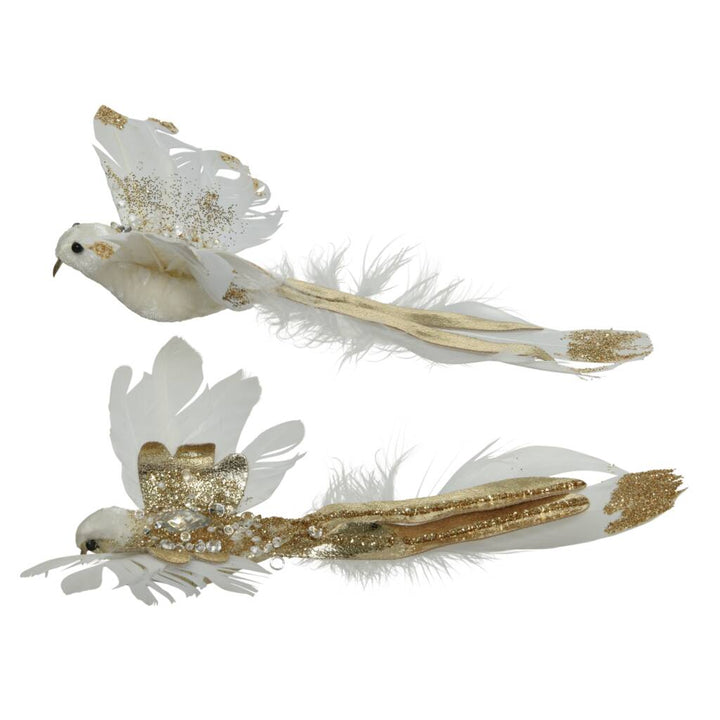 Glitter Bird Clip On Dekoration