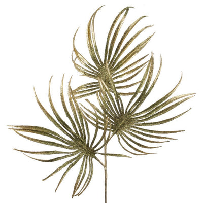 Tige de palmier à paillettes dorées