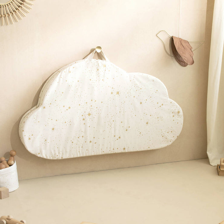 Cloud Foldable Floor Mat in Gold Stella / Natural by Nobodinoz