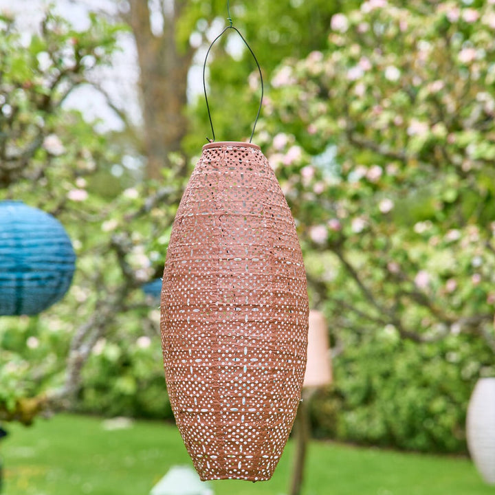 Lanterne Solaire Ovale Marocaine - Moka