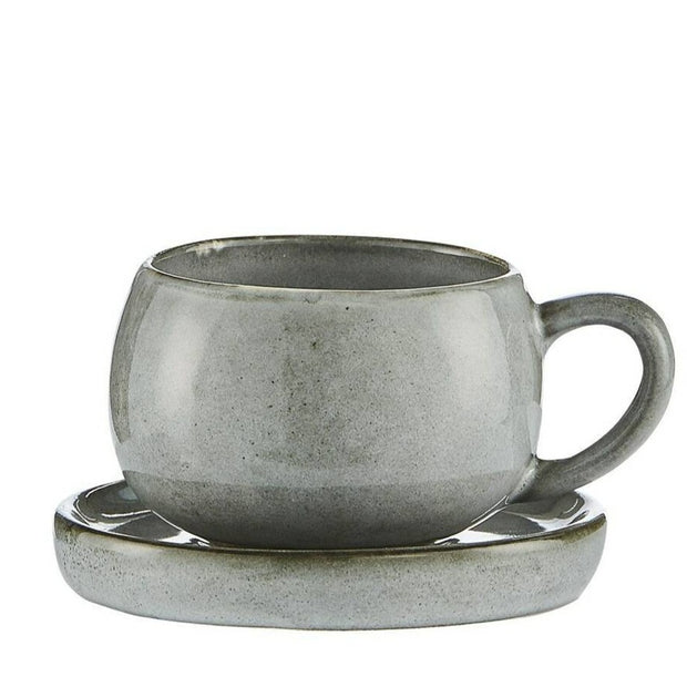 Grey Amara Espresso Cup & Saucer