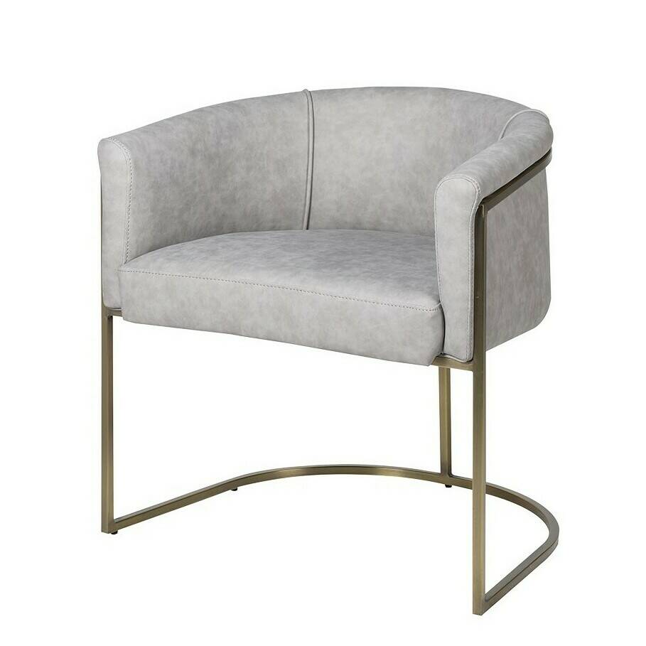 Grey leather tub chair shop