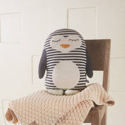 Pingo The Penguin Knitted Cushion