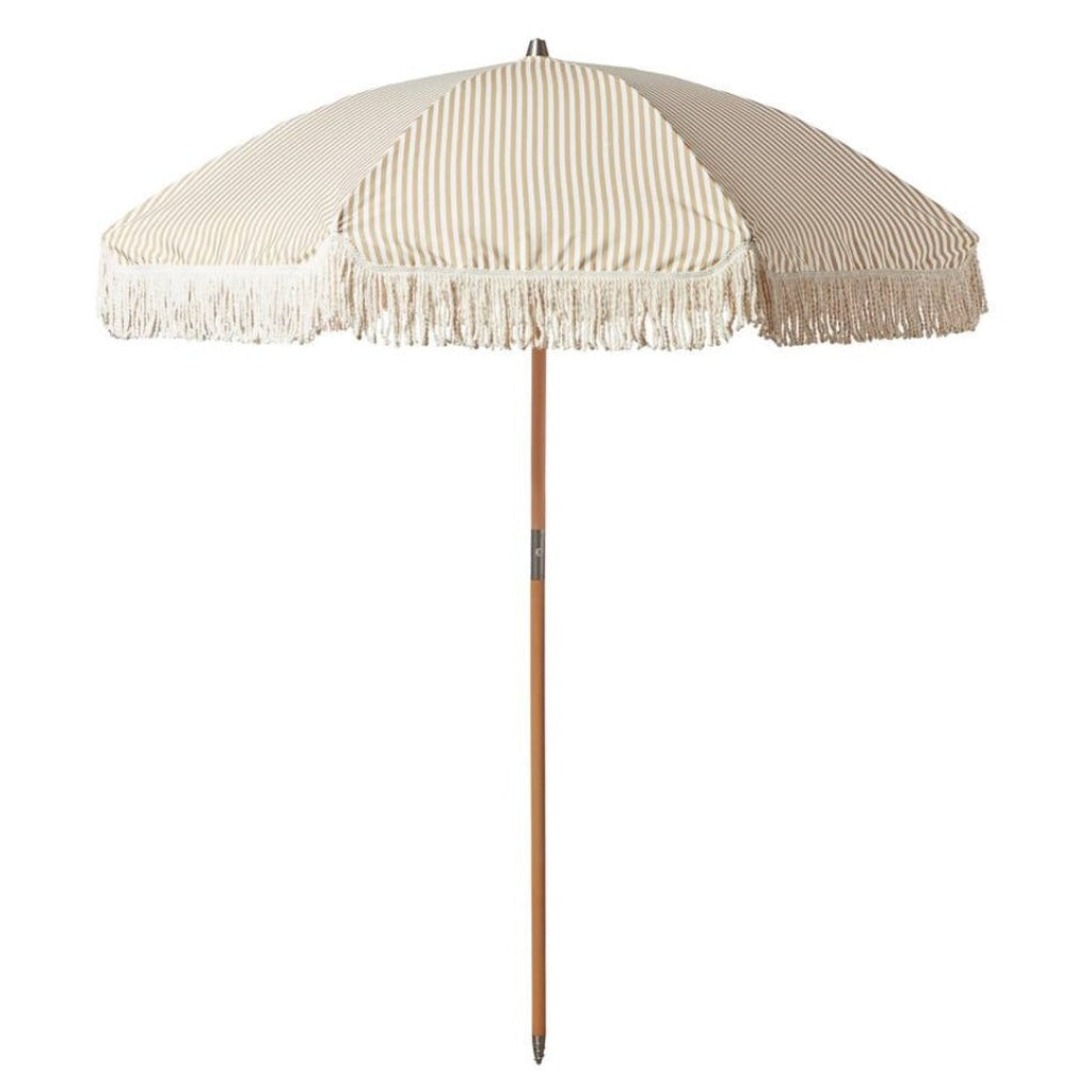 Sand nålestribet parasol - FORUDBESTILLING