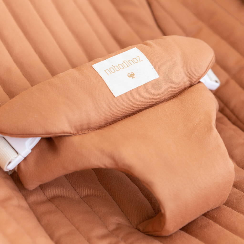 Growing Green Baby Bouncer med Sienna Brown Cover fra Nobodinoz